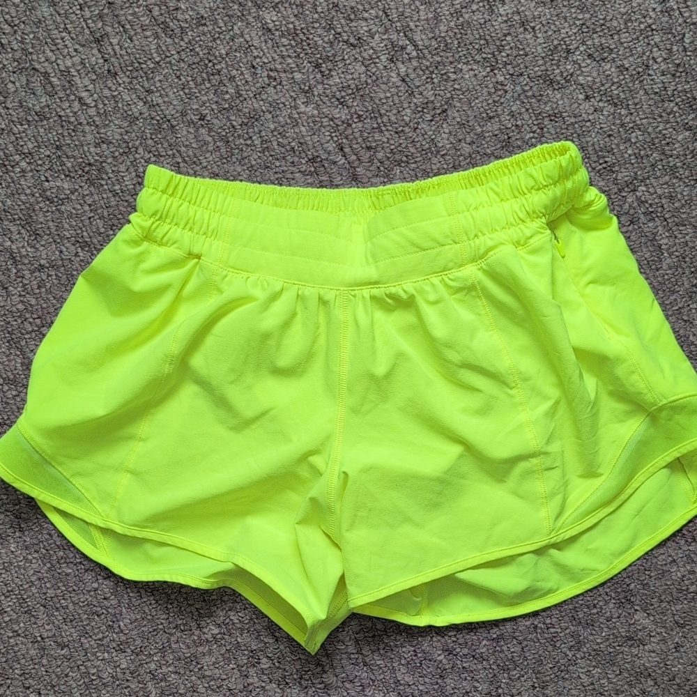 Lululemon Neon Yellow Women's Athletic Shorts